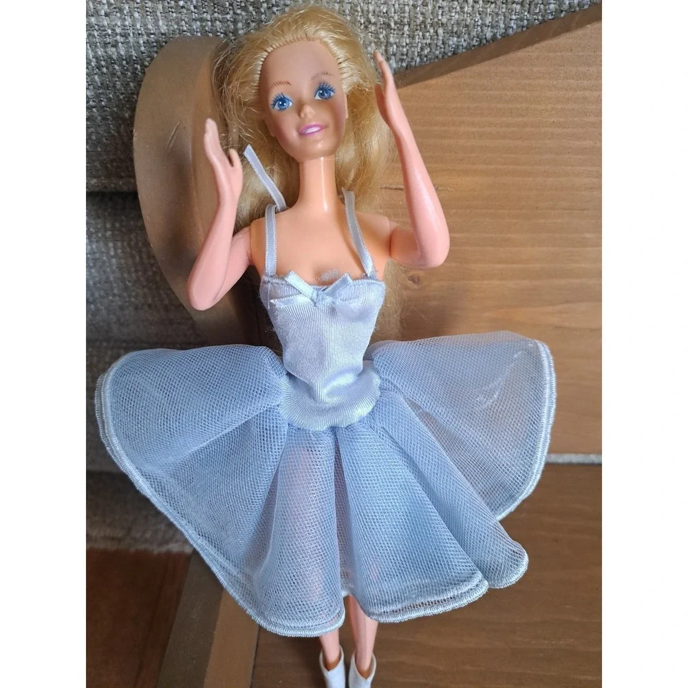 Mattel Inc. Barbie Girl Doll Blue Dress White Boots 1966 Made  Phillipines VTG